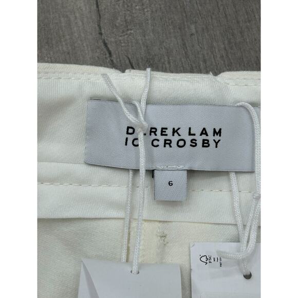 NWT Derek Lam 10 Crosby Women's Soft White Robertson Flare Trouser Pants Size 6 - Picture 8 of 15